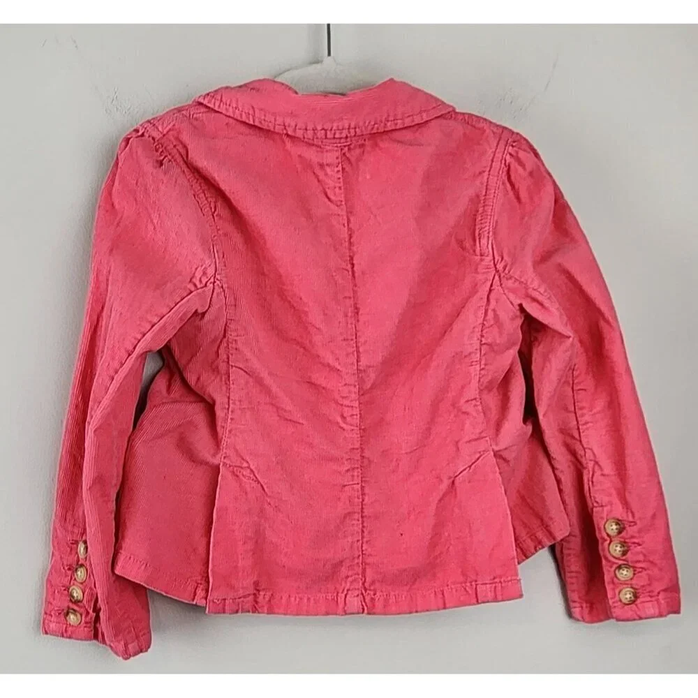 Ralph Lauren Girls Pink Corduroy Blazer Jacket Size 5 School Preppy